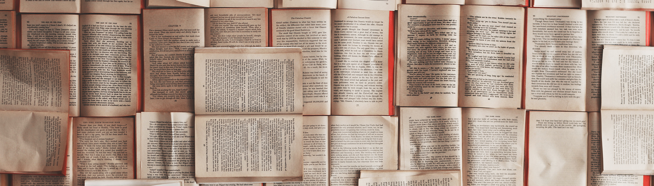 Books displayed artfully