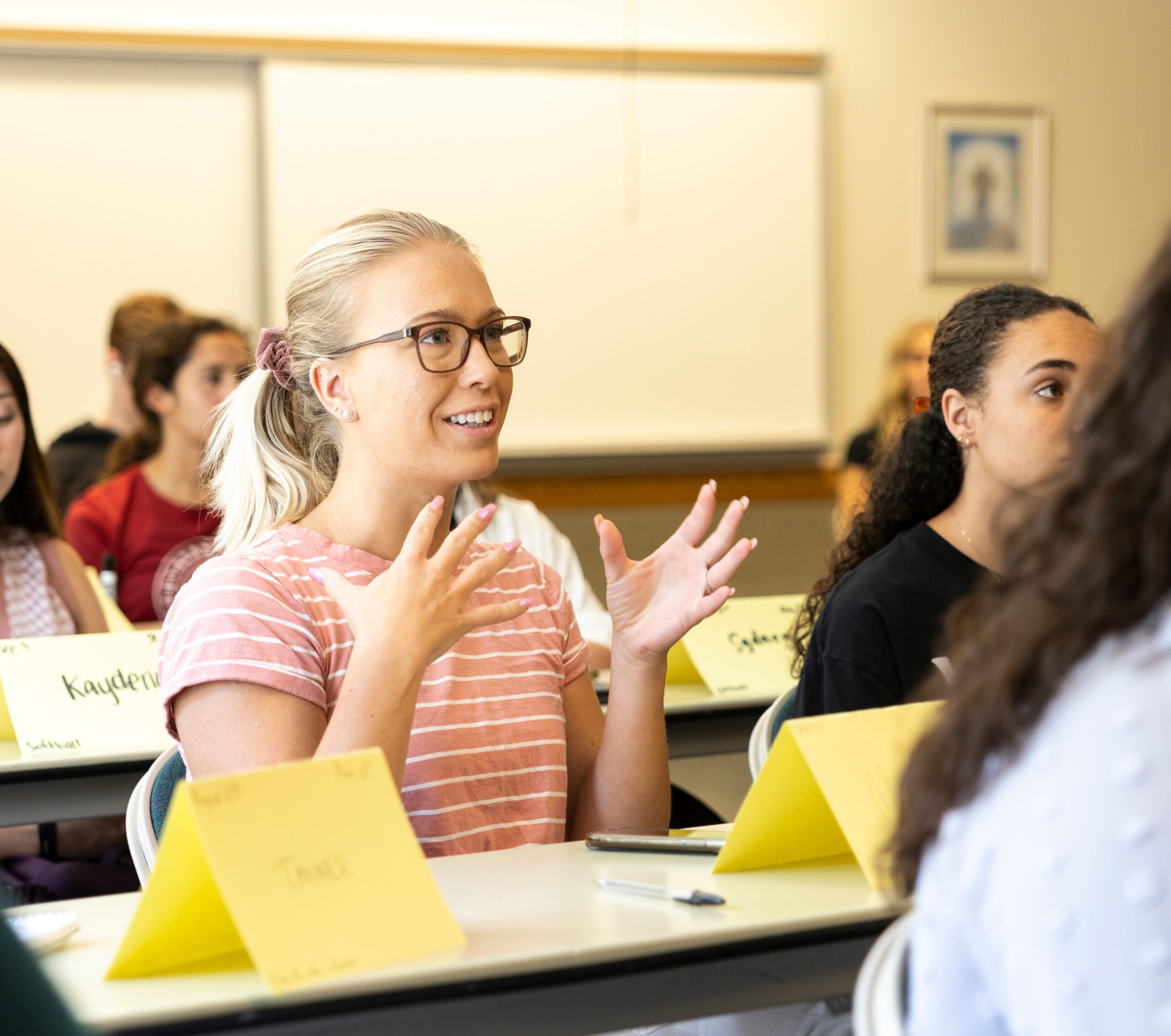 Students in institute class