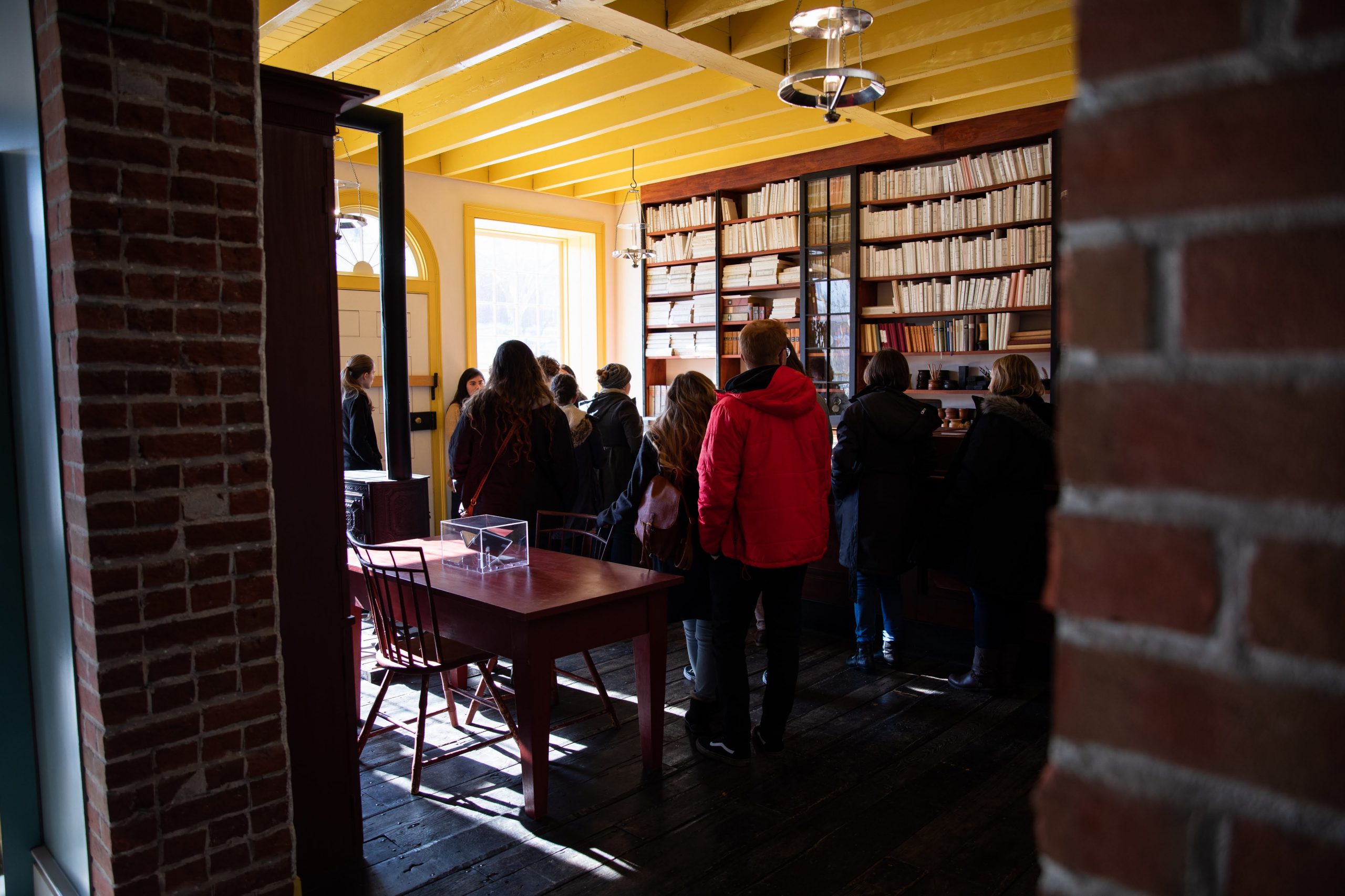 Students visiting Palmyra, New York