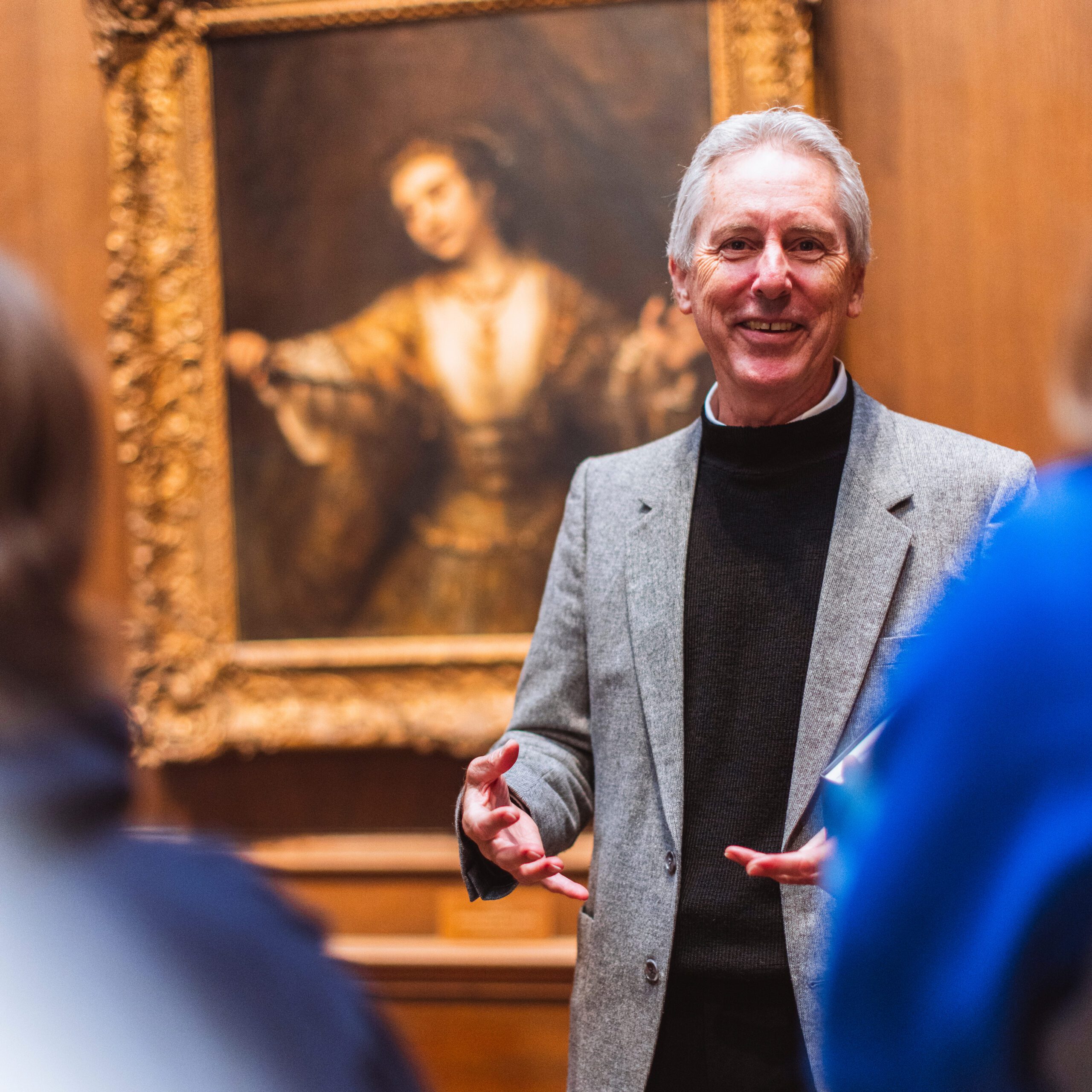 Professor Doug Himes in a museum