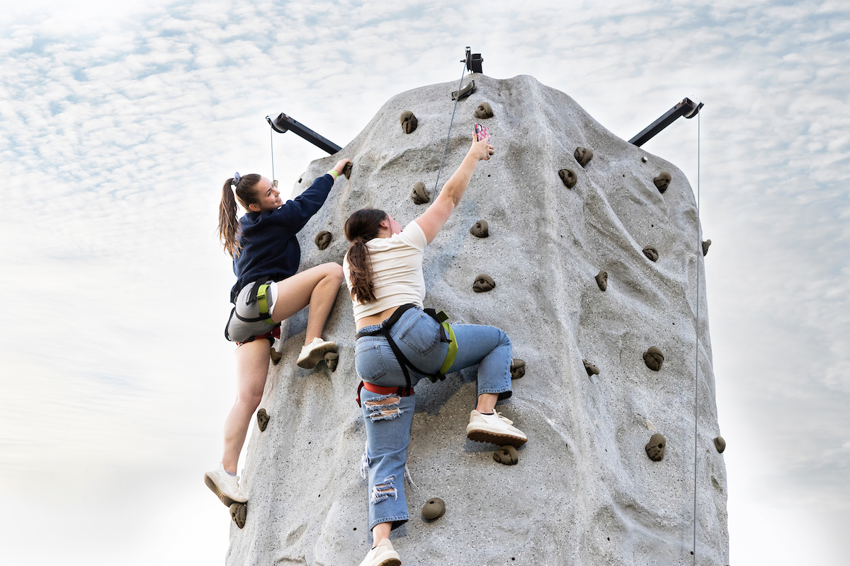 Students at a carnival