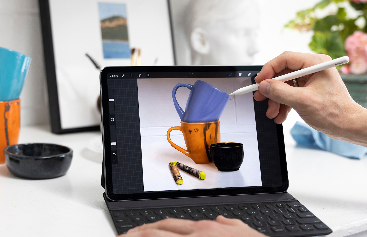 Digital art on an iPad