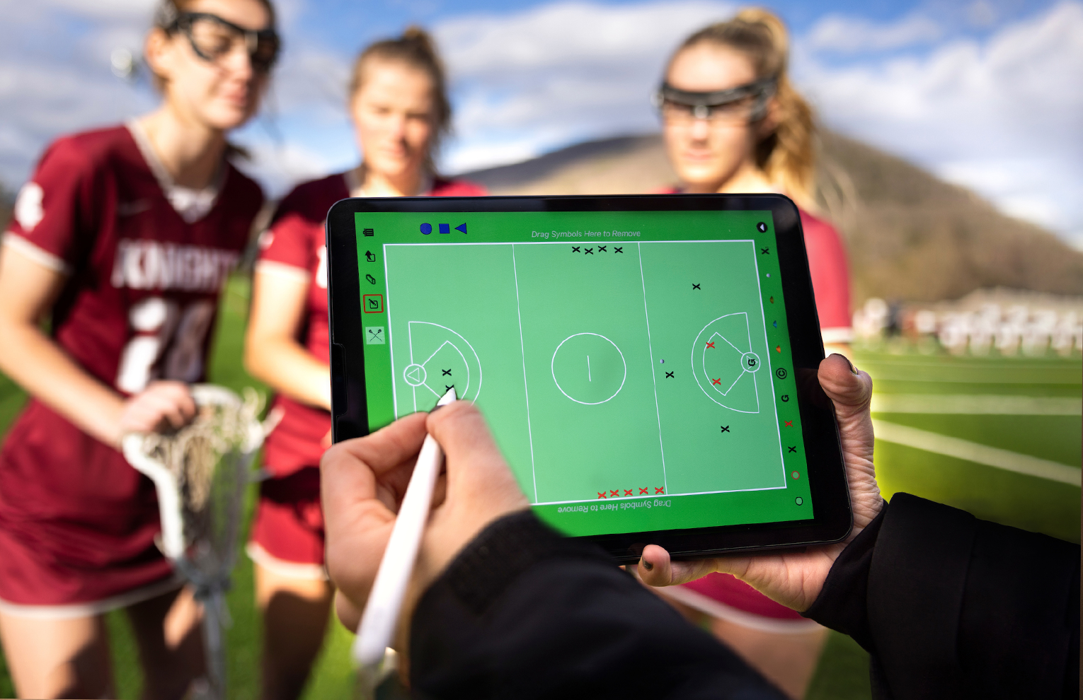 Game Plan designer on an iPad