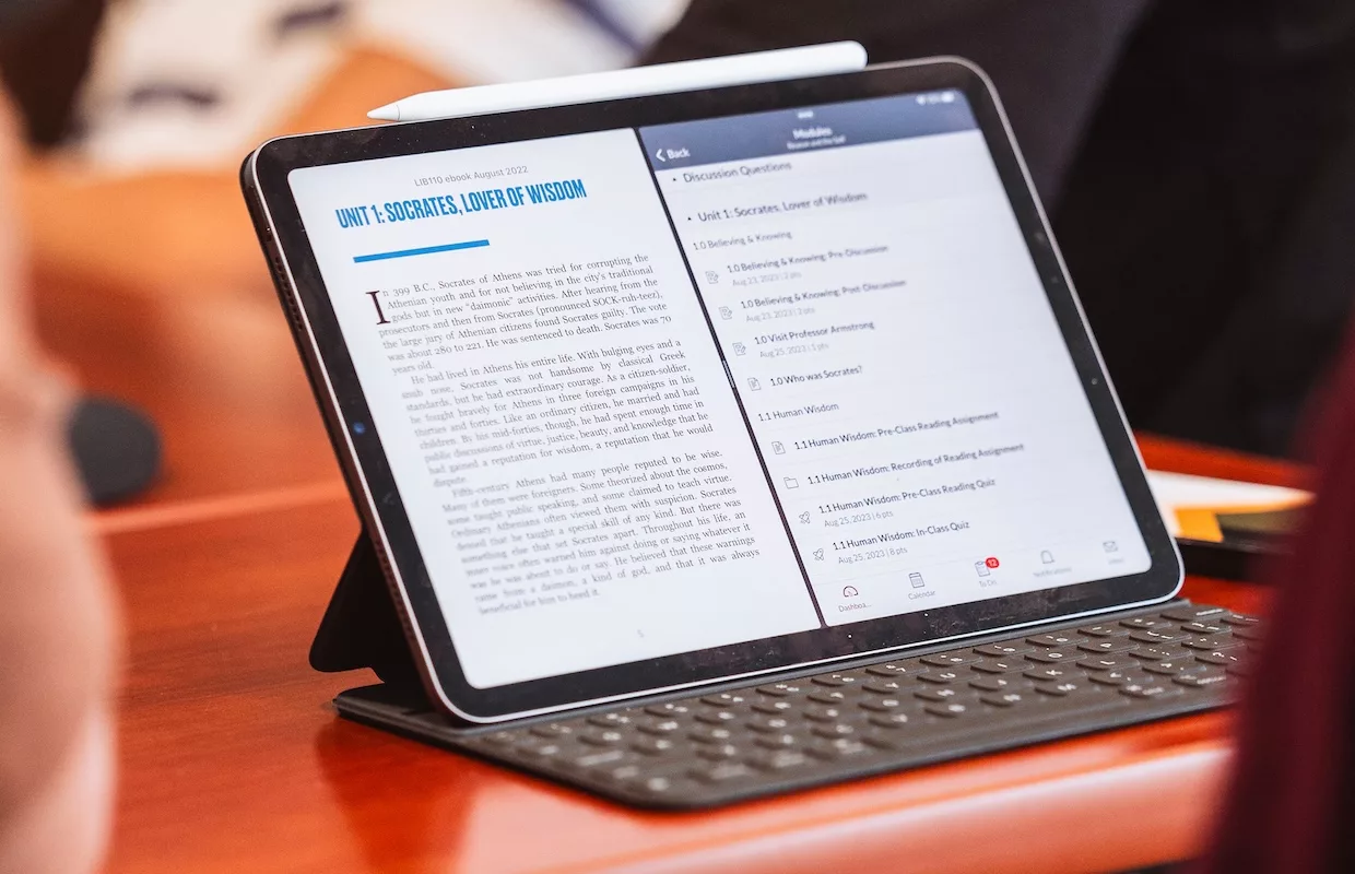 Philosophy textbook on iPad