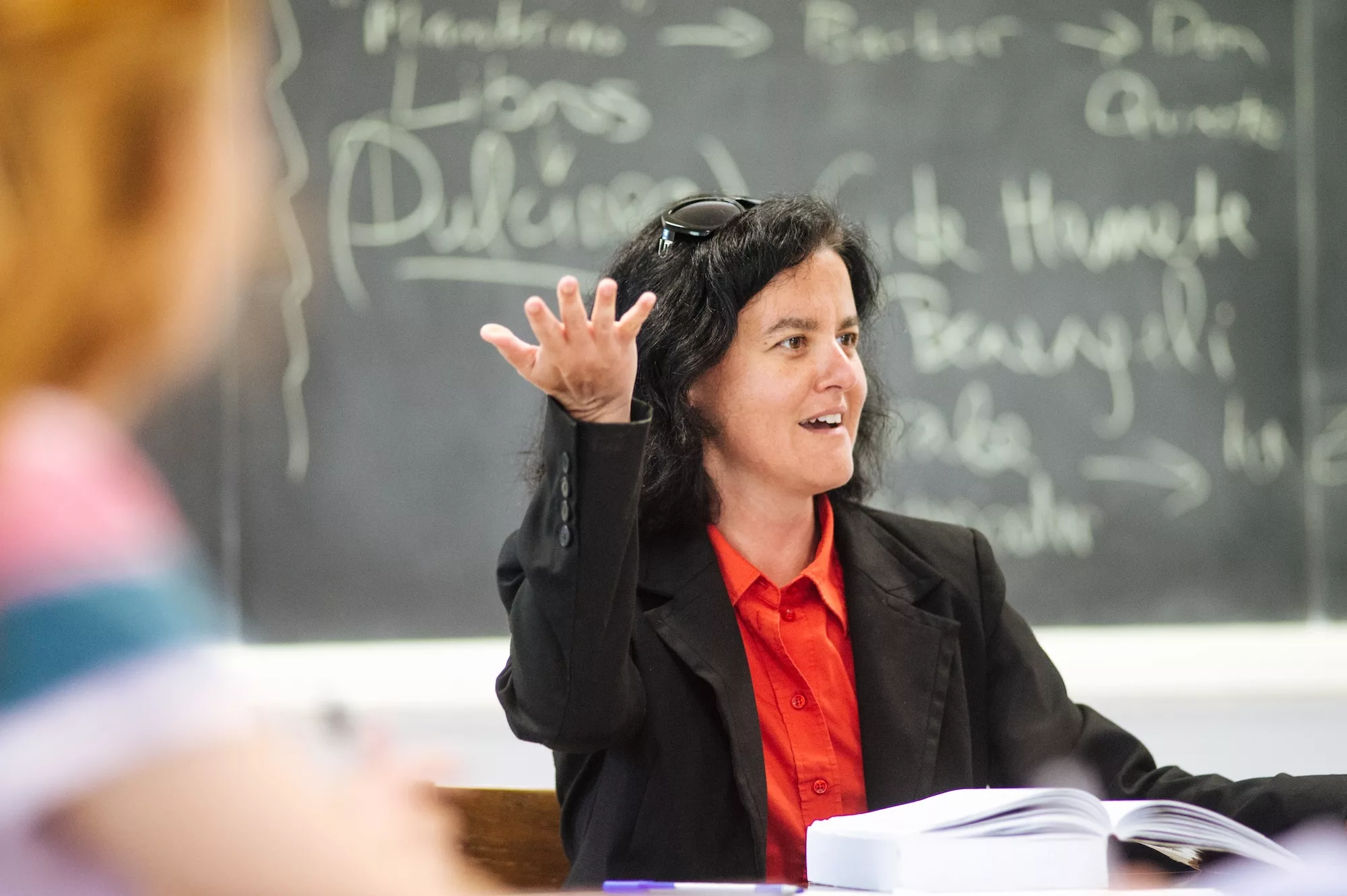 Professor Iana Konstantinova teaching a class.