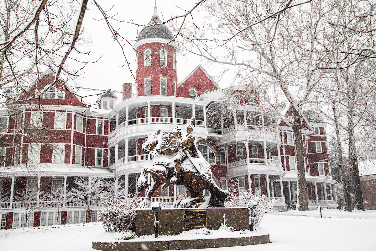 Main Hall in snow