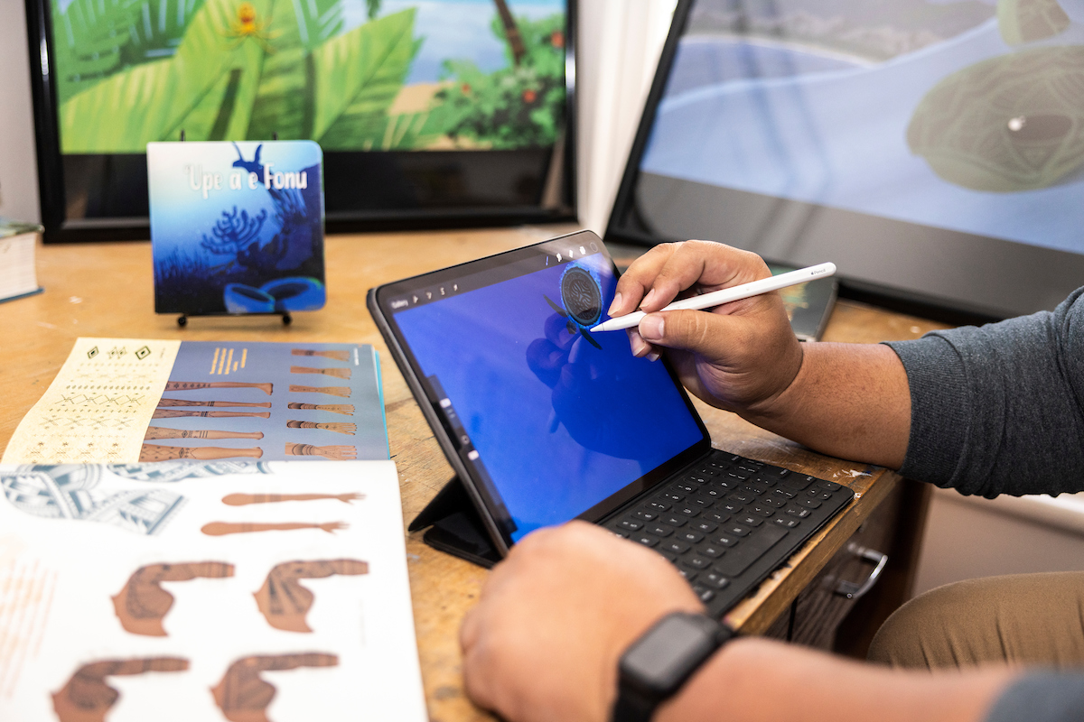 Digital art on an iPad